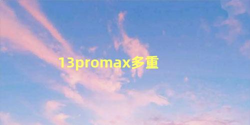 13promax多重