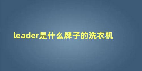 leader是什么牌子的洗衣机