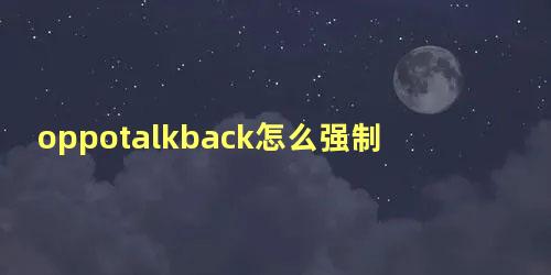 oppotalkback怎么强制关闭设置不能滑动