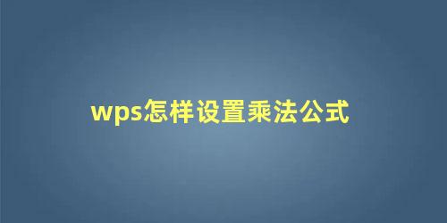 wps怎样设置乘法公式