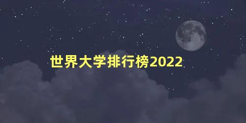 世界大学排行榜2022