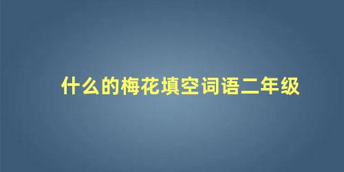 什么的梅花填空词语二年级