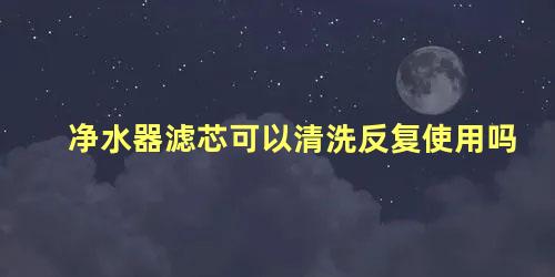 净水器滤芯可以清洗反复使用吗