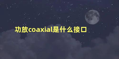 功放coaxial是什么接口