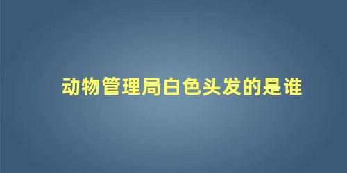 动物管理局白色头发的是谁