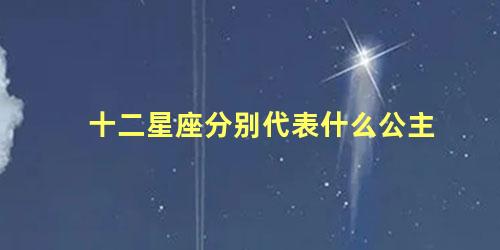 十二星座分别代表什么公主