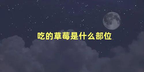 吃的草莓是什么部位