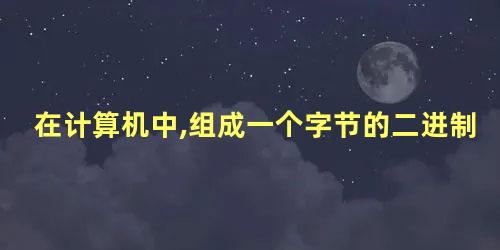 在计算机中,组成一个字节的二进制位位数的是