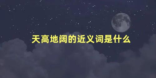 天高地阔的近义词是什么