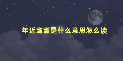 年近耄耋是什么意思怎么读