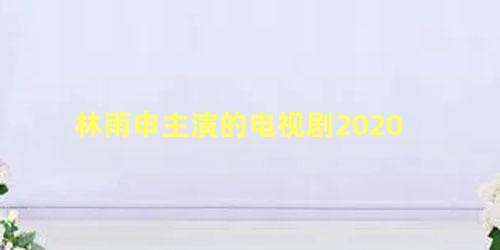 林雨申主演的电视剧2020