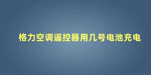 格力空调遥控器用几号电池充电