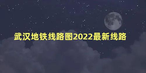 武汉地铁线路图2022最新线路