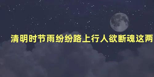 清明时节雨纷纷路上行人欲断魂这两句诗的意思是