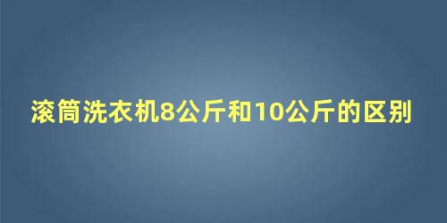 滚筒洗衣机8公斤和10公斤的区别