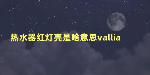 热水器红灯亮是啥意思valliant