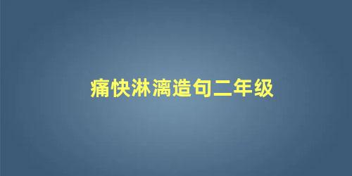 痛快淋漓造句二年级