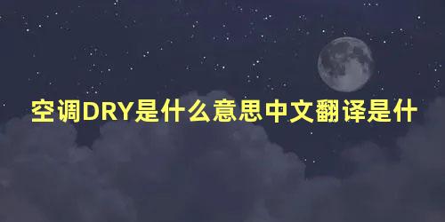 空调DRY是什么意思中文翻译是什么意思