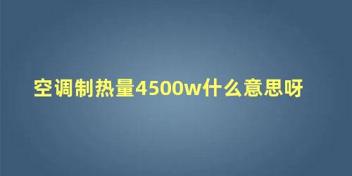 空调制热量4500w什么意思呀