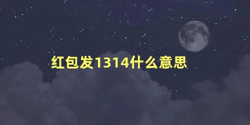 红包发1314什么意思