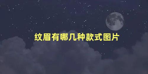 纹眉有哪几种款式图片