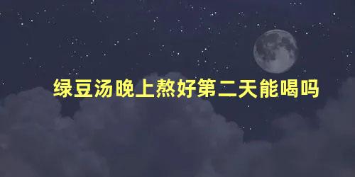 绿豆汤晚上熬好第二天能喝吗