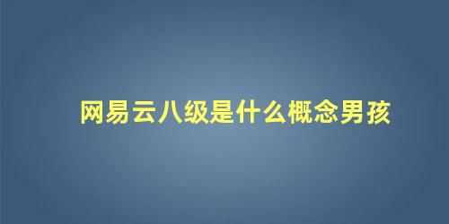 网易云八级是什么概念男孩