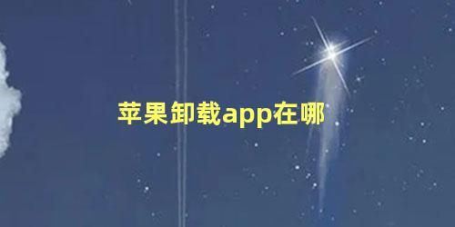 苹果卸载app在哪