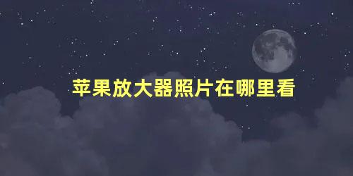 苹果放大器照片在哪里看