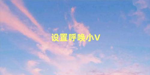 设置呼唤小V