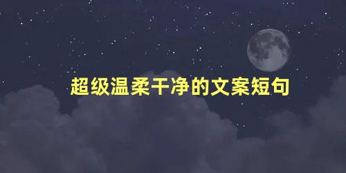 超级温柔干净的文案短句