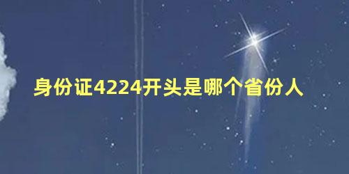 身份证4224开头是哪个省份人