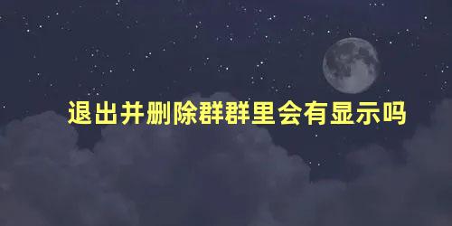 退出并删除群群里会有显示吗