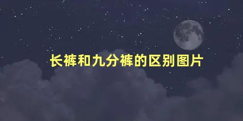 长裤和九分裤的区别图片