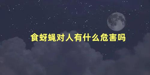 食蚜蝇对人有什么危害吗