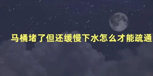 马桶堵了但还缓慢下水怎么才能疏通