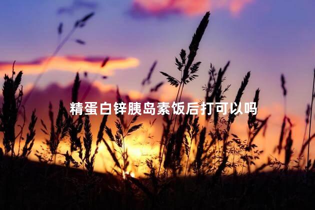 精蛋白锌胰岛素饭后打可以吗