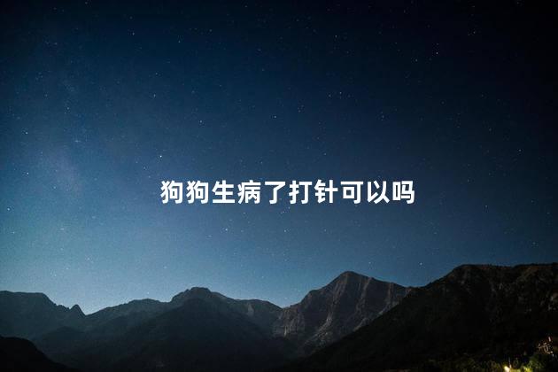 狗狗生病了打针可以吗