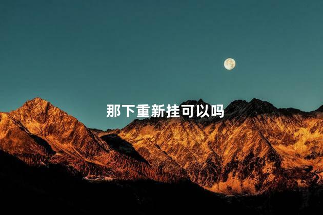 那下重新挂可以吗