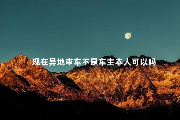 现在异地审车不是车主本人可以吗