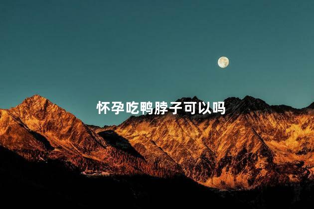 怀孕吃鸭脖子可以吗