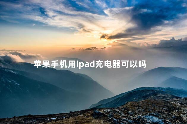 苹果手机用ipad充电器可以吗