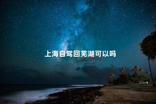 上海自驾回芜湖可以吗