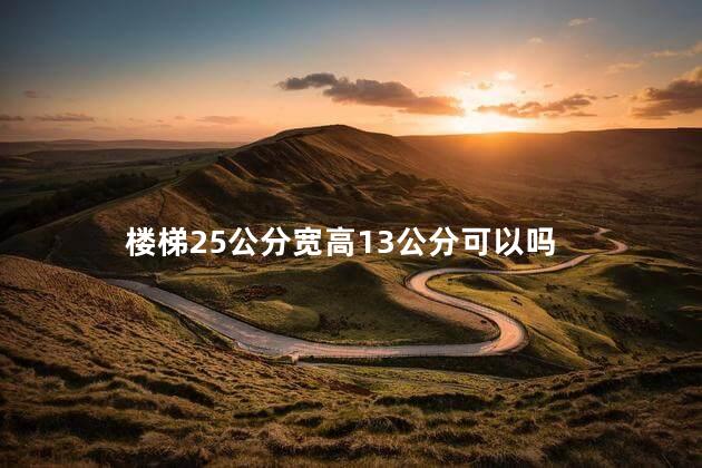 楼梯25公分宽高13公分可以吗