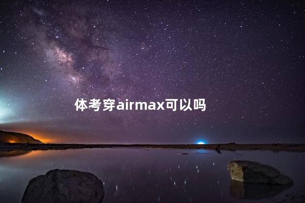 体考穿airmax可以吗