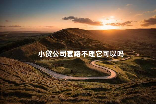 小贷公司套路不理它可以吗