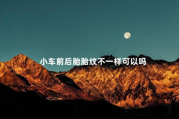 小车前后胎胎纹不一样可以吗