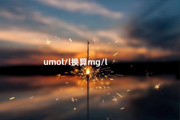 umol/l换算mg/l