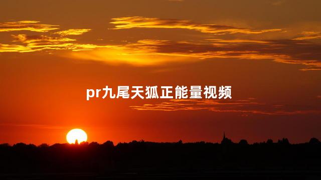 pr九尾天狐正能量视频