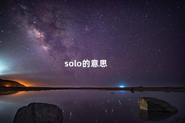 solo的意思